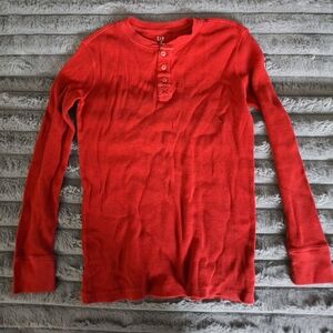 GAP Bright Red Henley Top